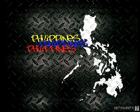 Philippines Map Black Background