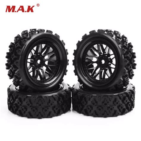 1/10 Scale RC Off Road Car Model Toys Accessory 4pcs/set Rubber Tires And Wheels Model-in Parts ...