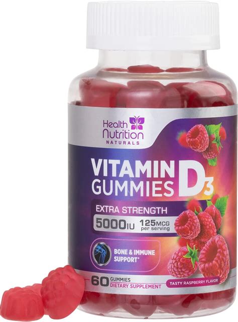 Amazon Vitamin D3 Gummies Extra Strength 5000 IU 125 Mcg