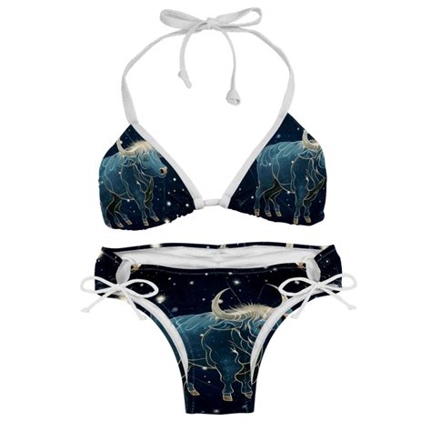 Taurus Constellation Swimsuit Bikini Set With Detachable Sponge And