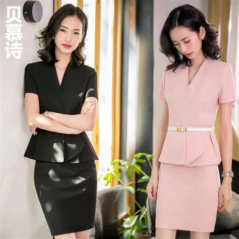 Aliexpress.com : Buy Pink Elegant Formal Office Women Ladies Uniform ...