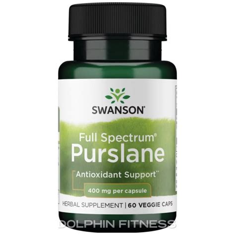 Swanson Full Spectrum Purslane 400 Mg 60 Veggie Capsules