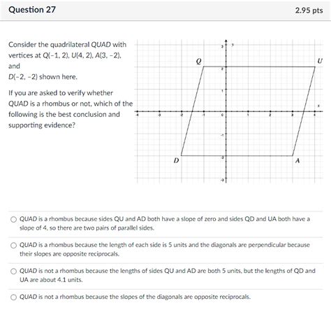 Solved Consider The Quadrilateral Quad With Vertices At Chegg