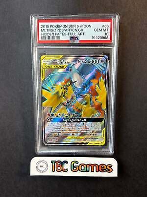 Moltres Zapdos Articuno GX Hidden Fates 66 68 PSA 10 EBay