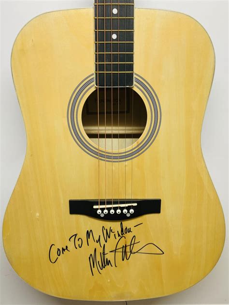 Melissa Etheridge Signed Acoustic Guitar Inscribed "Come To My Window ...