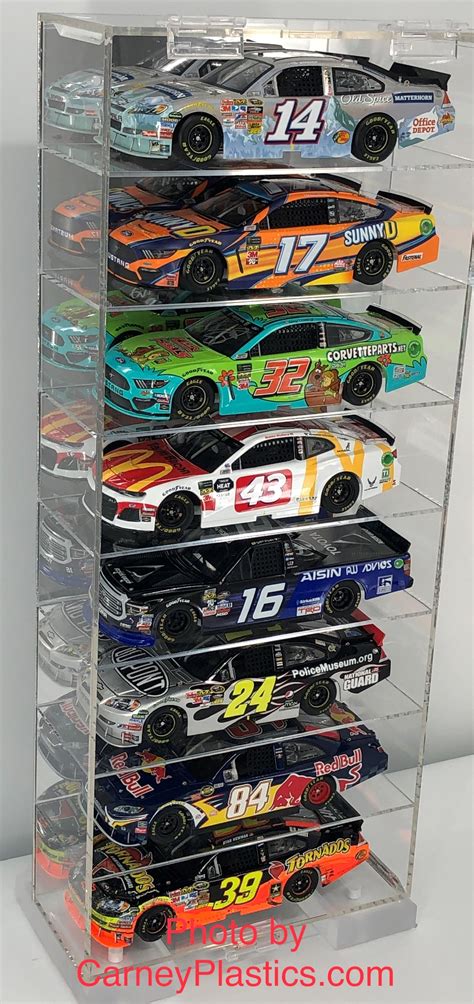 NASCAR Diecast Model Car Display Case 8 Car 1/24 Vertical