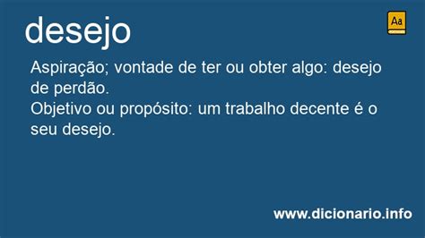 Como Se Escreve Desejo - Significado de Desejo