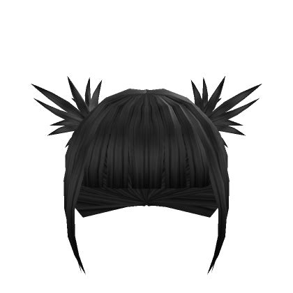 Y2k Black Spiky Grunge Pigtail Buns 2000s Roblox Item Rolimon S