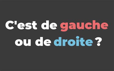 De Gauche Ou De Droite