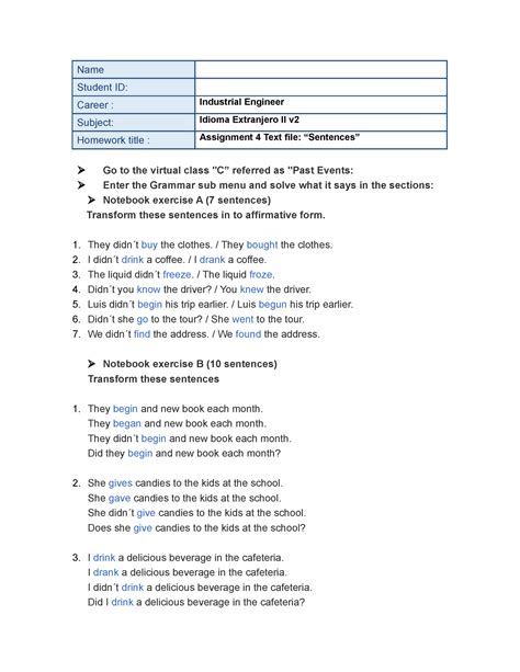 Ingles 2 Name Student Id Career Industrial Engineer Subject