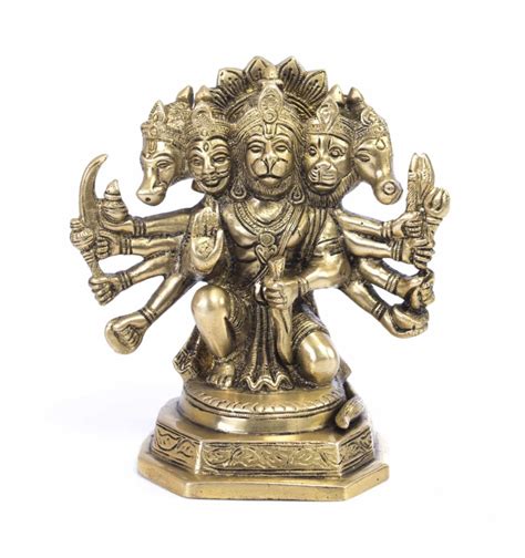 Mohanjodero Brass Lord Panchmukhi Hanuman Statue Buy Indian