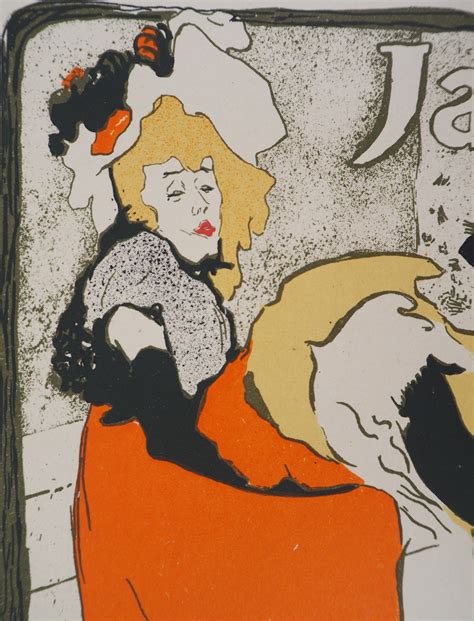 Henri De TOULOUSE LAUTREC Jane Avril 1897 Litografia Arte Moderna