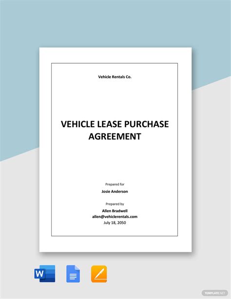 Vehicle Lease Agreement Templates Vehicle Lease Agreement Template Word