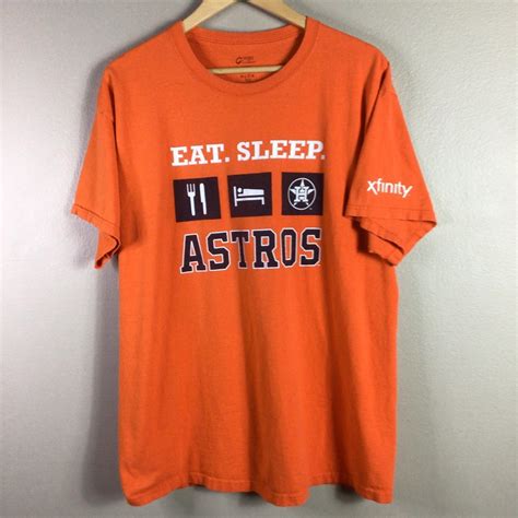 Houston Astros T Shirt Eat Sleep Astros Baseball Xl Depop