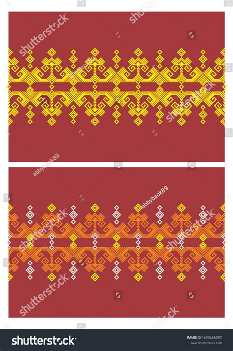 Vector Stock Indonesian Batik Songket Patterns Stock Vector Royalty