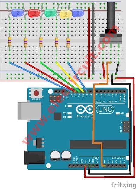 Wiring The Cable Arduino Potentiometer Wiring Diagram