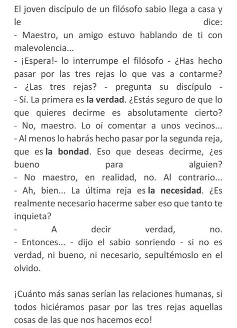 Qué mensaje te enseña la historia de las tres rejas Qué simbolizan