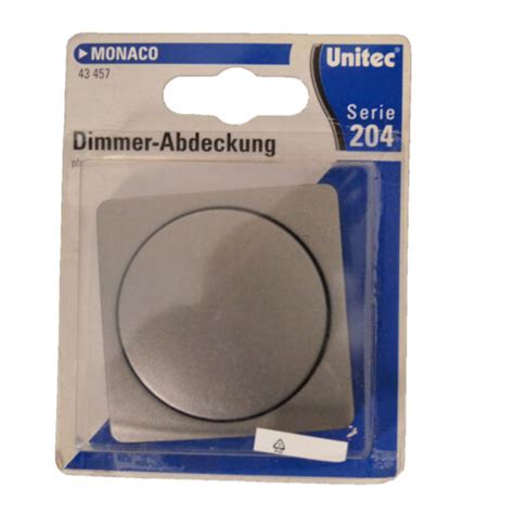 Unitec Serie 204 Monaco Dimmer Abdeckung Platin