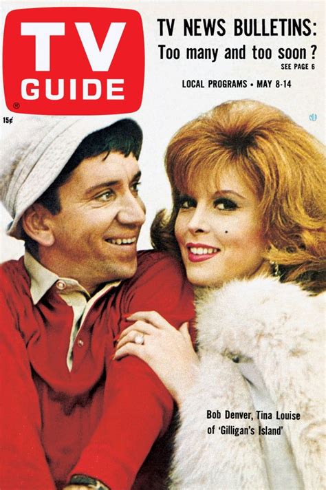 Gilligans Island From Left Bob Denver Tina Louise Tv Guide Cover