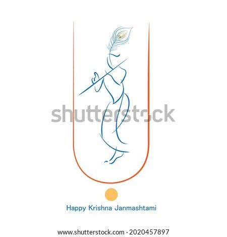 krishna janmashtami colour vector illustration | Peacock drawing ...