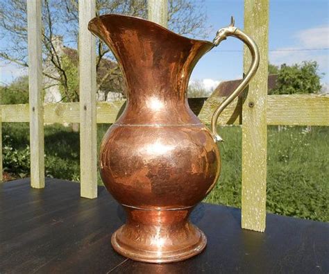 French Copper Pitcher Antique Copper Jug French Etsy French Chateau Decor French