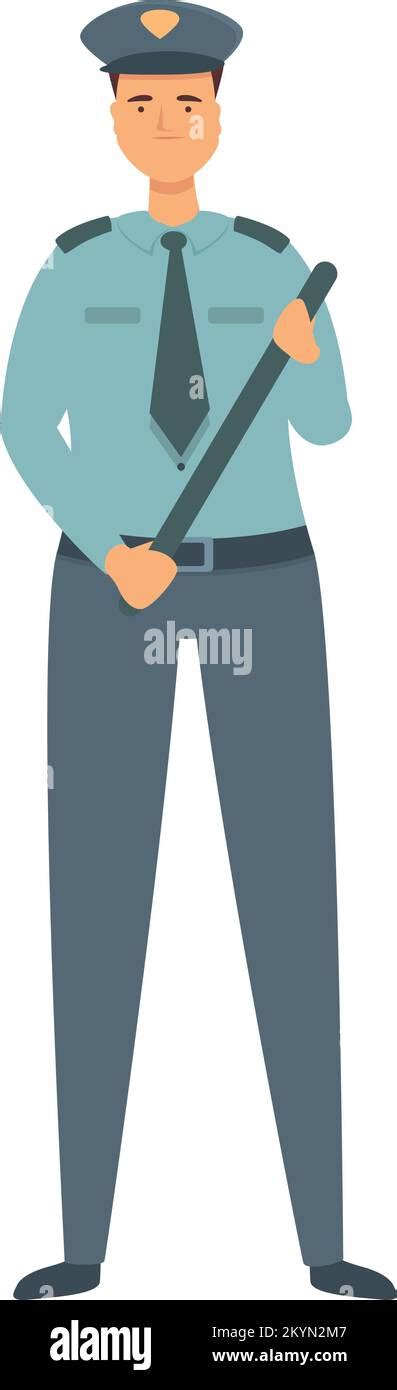 Vector De Dibujos Animados Icono De Guardia De Coches Hombre De