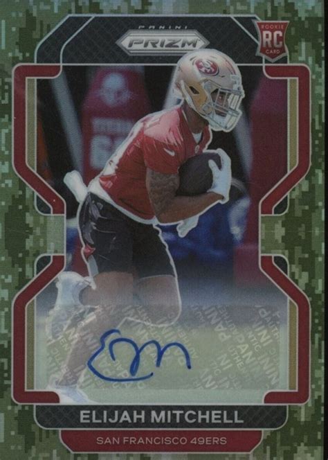 Elijah Mitchell 2021 Prizm 399 Rookie Autographs Camo 25 PSA 10