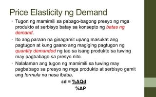 Aralin Elastisidad Ng Demand Pptx