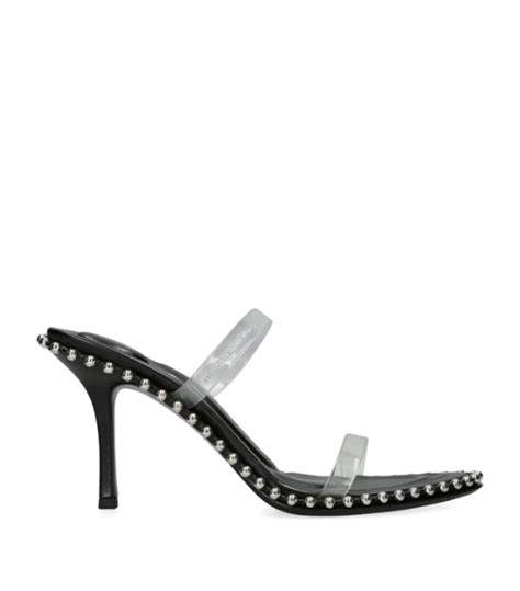 Womens Alexander Wang Black Beaded Leather Sandals Harrods Uk