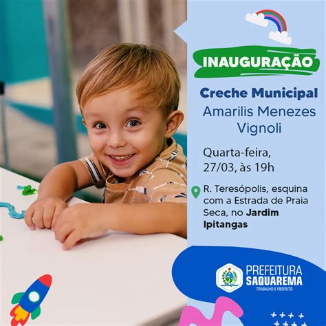 Convite Inaugura O Da Creche De Jardim Ipitangas Prefeitura De