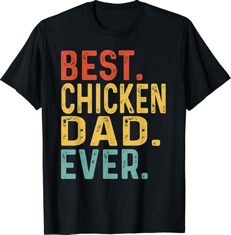 Amazon Best Chicken Dad Ever Retro Vintage Gifts For Chicken Dad T