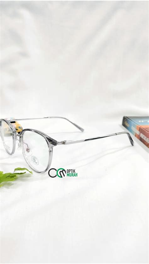 Frame Kacamata Korea Bulat Titanium Pria Wanita Elegan Ofc Optik