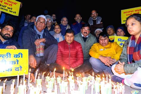 Free Photo Aap Candle March At Jantar Mantar