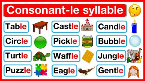 What Is A Consonant Le Syllable 🤔 Learn With Examples Syllables In