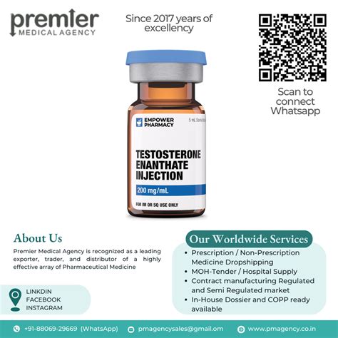 Testosterone Enanthate Injection At Rs 150vial Testosterone