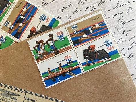 Summer Olympics Usa Cent Stamps Postage Stamp Etsy