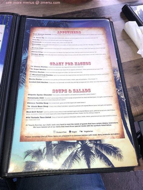 Online Menu of Tequila Sunrise Mexican Grill Restaurant, Oakland Park ...