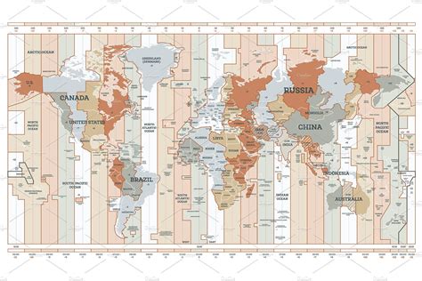 Time Zone Map. Detailed World Map | Карта мира, Карта, Страна