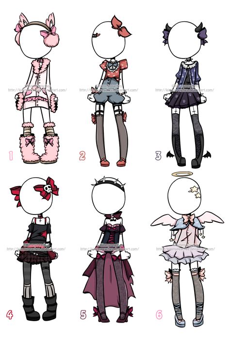 Outfit Adoptables 1 Closed By Kimmypeaches On Deviantart Character