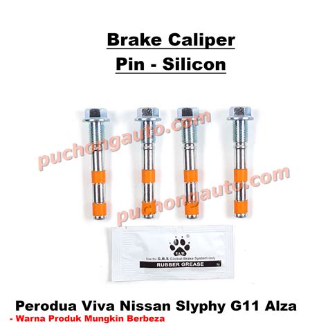 Caliper Pin Disc Brake Silicon Bush Grease Perodua Viva Nissan