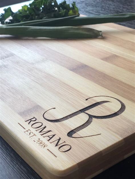 Monogram Cutting Board Personalized Cutting Board Wedding Etsy