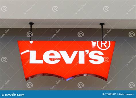 Levi`s Brand Logo And Red Sign Text Of Shop Fashion Clothing Levis ...