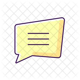 Comment Box Icon - Download in Colored Outline Style