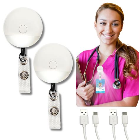 Snapklik.com : Night Shift Nurse Badge Reel Light, Retractable And