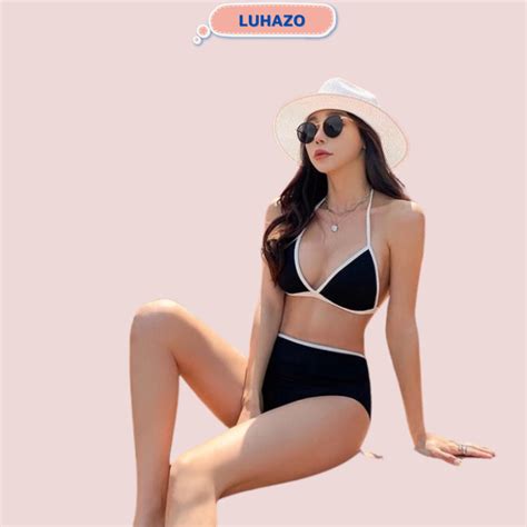 Bikini 2 mảnh LUHAZO nâng ngực 2 dây hở lưng đồ bơi đi biển sang chảnh sexy Hàn Quốc 2593 D6T1