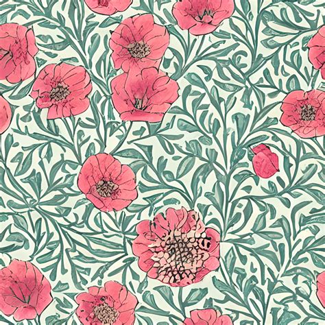 William Morris Floral Patterns Scrapbook Paper Creative Fabrica