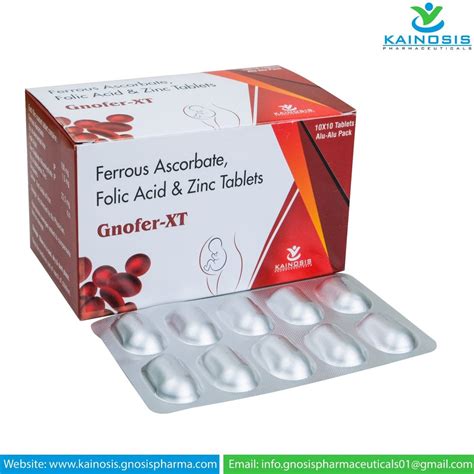 Ferrous Ascorbate Folic Acid And Zinc Tablets At Rs 1150 Box