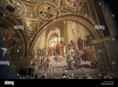 The School Of Athens By The Painter Raphael In The Stanza Della