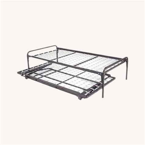 Twin Pop-up Trundle Metal Bed Frame - AptDeco