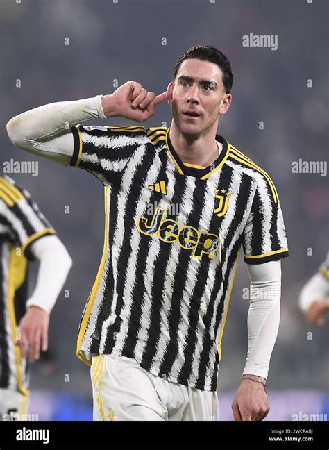 Turin Th Jan Fc Juventus S Dusan Vlahovic Celebrates Goal